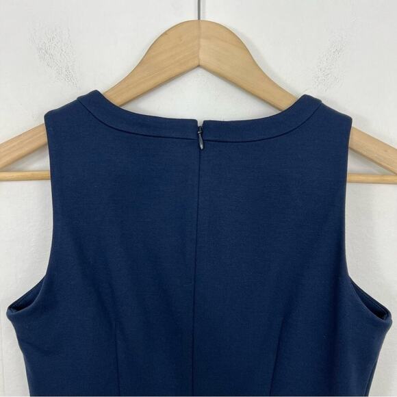 J by J Crew Navy Ponte Work Sleeveless Sheath Dress 0 - Picture 7 of 10